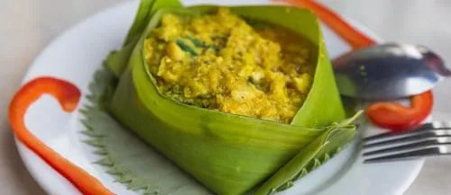 Steamed curried fish (Amok trey)