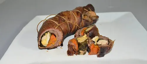 Rolled and stuffed flank steak (Arrollado de malaya)
