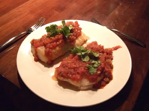 Fried Cod in Tomato Sauce (Bacalao frito con tomate)