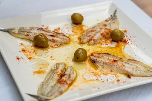 Anchovies in Vinaigrette (Bocartes en cazuela)