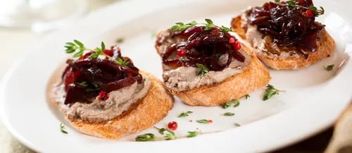 Chicken liver canapés