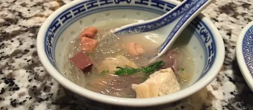Duck Blood and Vermicelli Soup