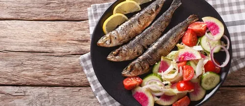 Grilled sardines