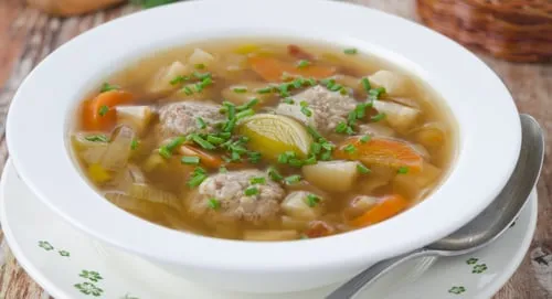 Vegetable Soup with Meatballs (Groentesoep met balletjes)