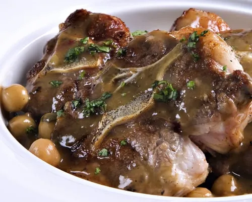 Oxtail with Broad Beans