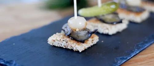 Oyster canapés