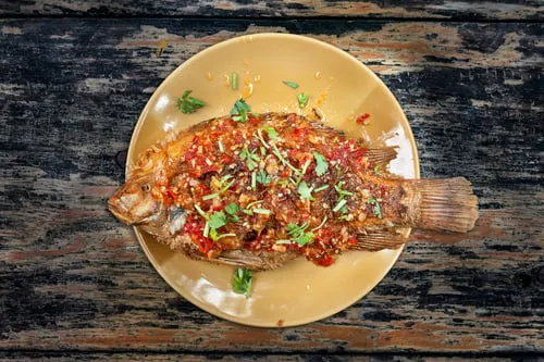 Three-Flavor Fish (Pla sam rot)
