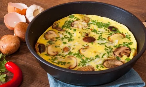Pražene gobe z jajci
