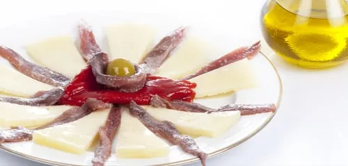 Queso con anchoas