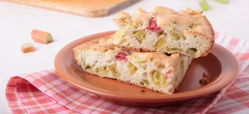 Rhubarb Cake (Rabarberkage)