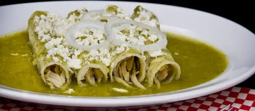 Salsa verde enchiladas