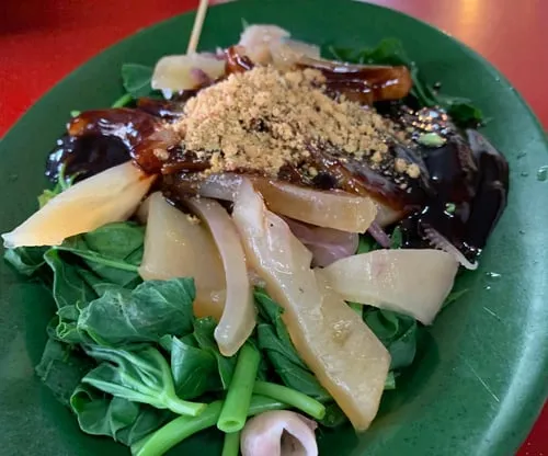 Water Spinach and Cuttlefish (Sotong kangkung)