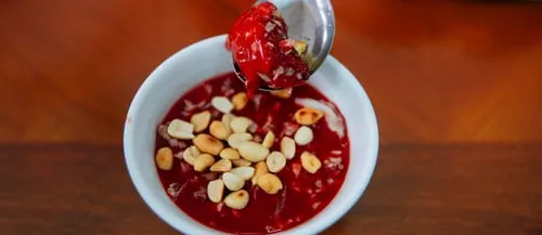 Raw Blood Pudding (Tiết canh)